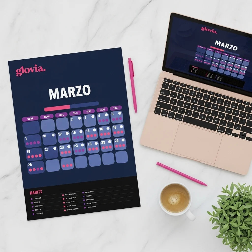 Calendario 2026 by Glovia® - Seguí tu progreso día a día
